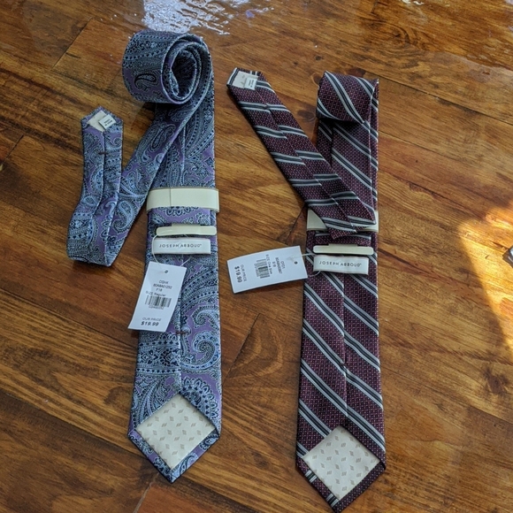 2 Set Joseph Abboud 100% Silk Neckties, NWT - Picture 5 of 7